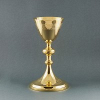 Engraved gilded chalice